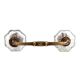 Clear Crackle Glass Bridge Handle